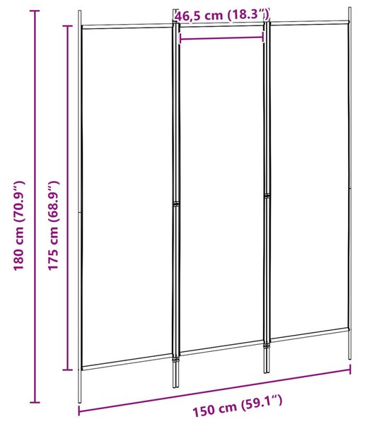 VidaXL Szobaelválasztó Bézs 150 x 180 cm Szövet