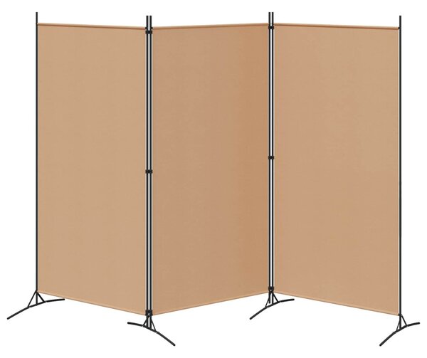 VidaXL 3-panelos válaszfal Bézs 260 x 180 cm Szövet