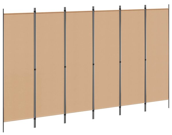 VidaXL 6-paneles szobaelválasztó Bézs 300 x 180 cm Szövet