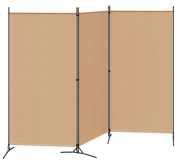 VidaXL 3-panelos válaszfal Bézs 260 x 180 cm Szövet
