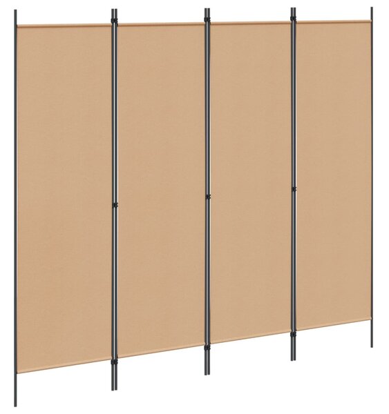 VidaXL 4-paneles szoba elválasztó Bézs 200 x 180 cm Szövet