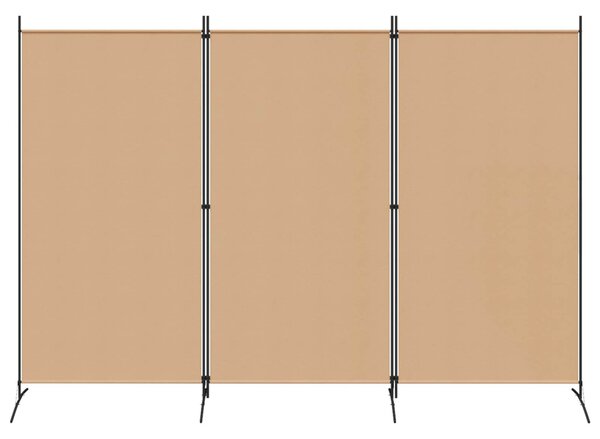 VidaXL 3-panelos válaszfal Bézs 260 x 180 cm Szövet