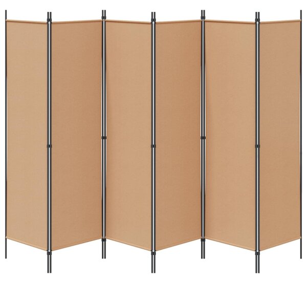 VidaXL 6-paneles szobaelválasztó Bézs 300 x 180 cm Szövet