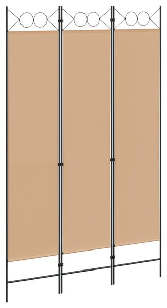 VidaXL 3-panelos válaszfal Bézs 120 x 200 cm Szövet