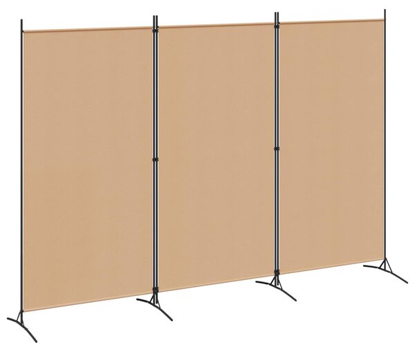 VidaXL 3-panelos válaszfal Bézs 260 x 180 cm Szövet