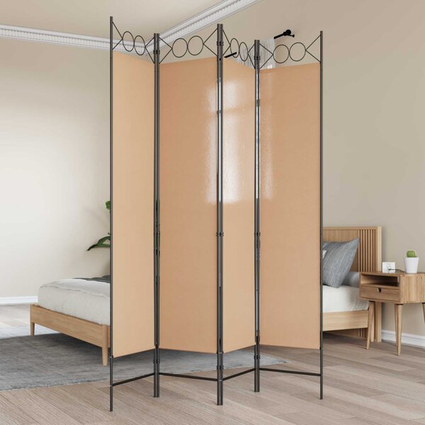 VidaXL 4-paneles szoba elválasztó Bézs 160 x 200 cm Szövet