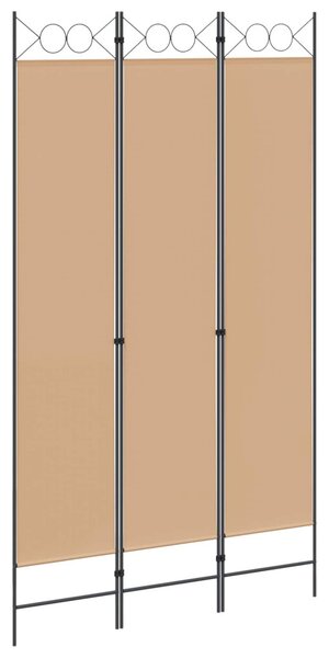 VidaXL 3-panelos válaszfal Bézs 120 x 220 cm Szövet