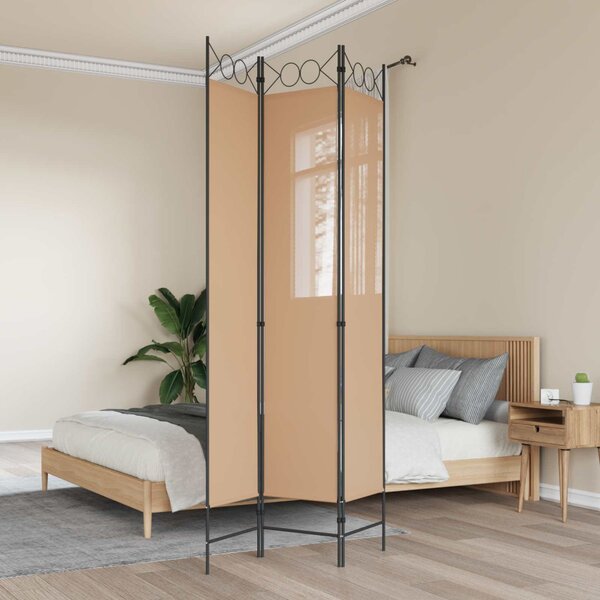 VidaXL 3-panelos válaszfal Bézs 120 x 220 cm Szövet