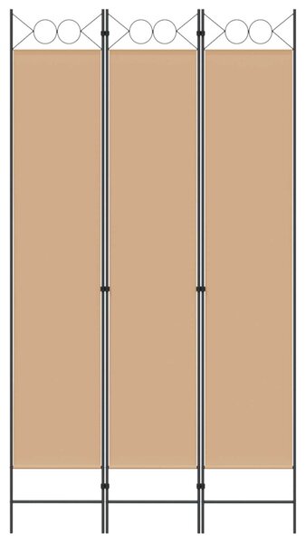 VidaXL 3-panelos válaszfal Bézs 120 x 220 cm Szövet