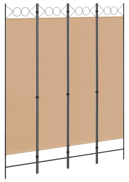 VidaXL 4-paneles szoba elválasztó Bézs 160 x 200 cm Szövet