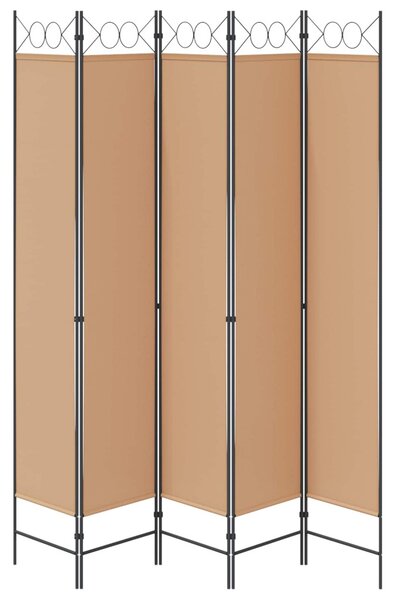VidaXL 5-paneles szoba elválasztó Bézs 200 x 220 cm Szövet