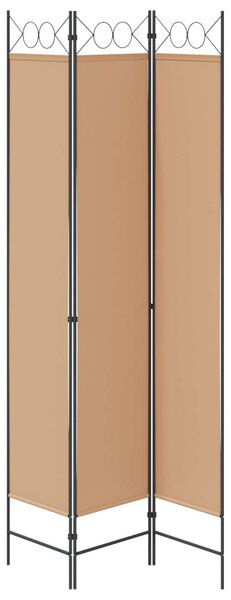 VidaXL 3-panelos válaszfal Bézs 120 x 220 cm Szövet
