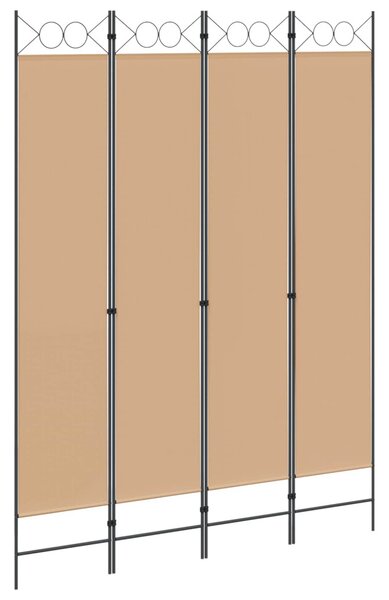 VidaXL 4-paneles szoba elválasztó Bézs 160 x 220 cm Szövet