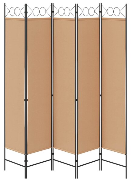 VidaXL 5-paneles szoba elválasztó Bézs 200 x 200 cm Szövet