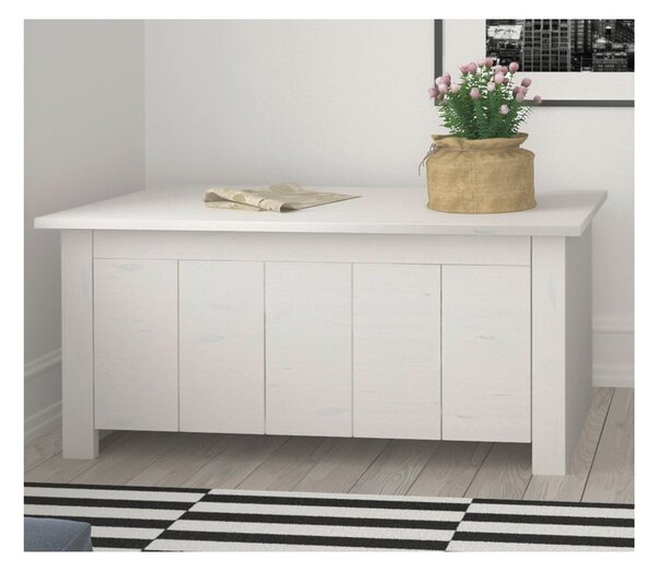 Fehér borovi fenyő tárolóláda 100x45 cm Bertram – Støraa