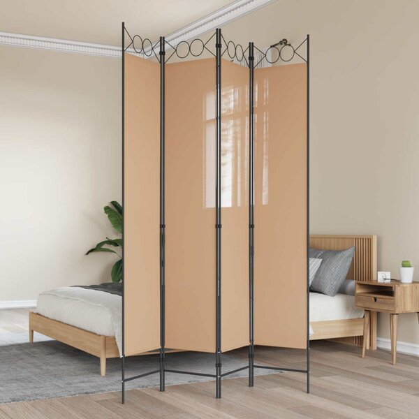 VidaXL 4-paneles szoba elválasztó Bézs 160 x 220 cm Szövet