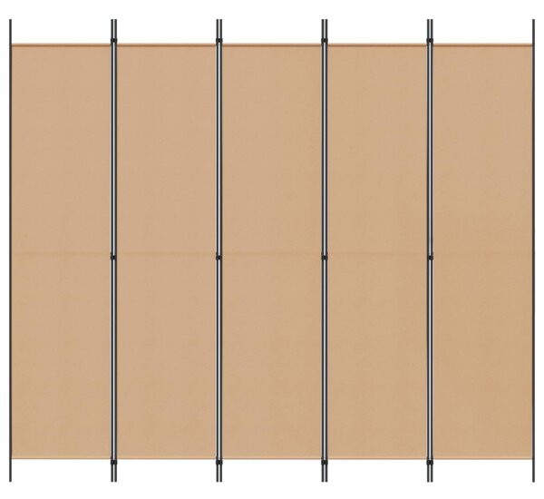 VidaXL 5-paneles szoba elválasztó Bézs 250 x 220 cm Szövet