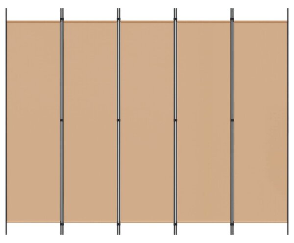 VidaXL 5-paneles szoba elválasztó Bézs 250 x 200 cm Szövet