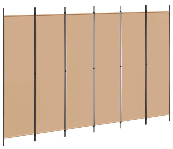 VidaXL 6-paneles szobaelválasztó Bézs 300 x 200 cm Szövet