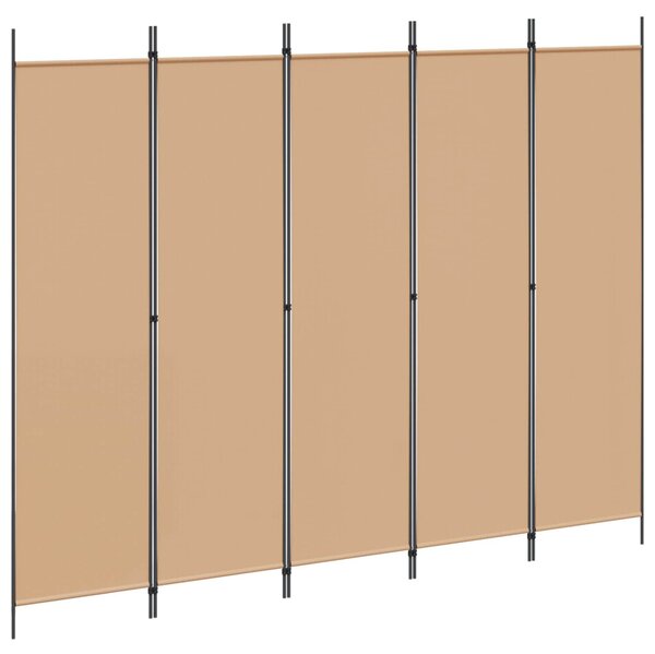 VidaXL 5-paneles szoba elválasztó Bézs 250 x 200 cm Szövet