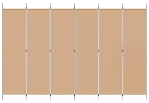 VidaXL 6-paneles szobaelválasztó Bézs 300 x 200 cm Szövet