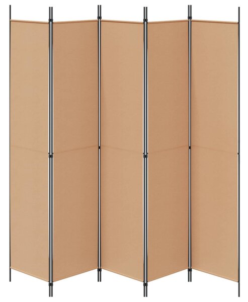 VidaXL 5-paneles szoba elválasztó Bézs 250 x 220 cm Szövet
