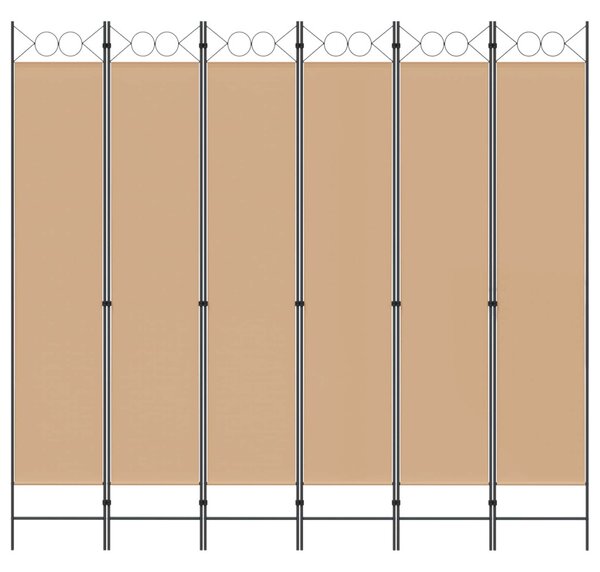 VidaXL 6-paneles szobaelválasztó Bézs 240 x 220 cm Szövet