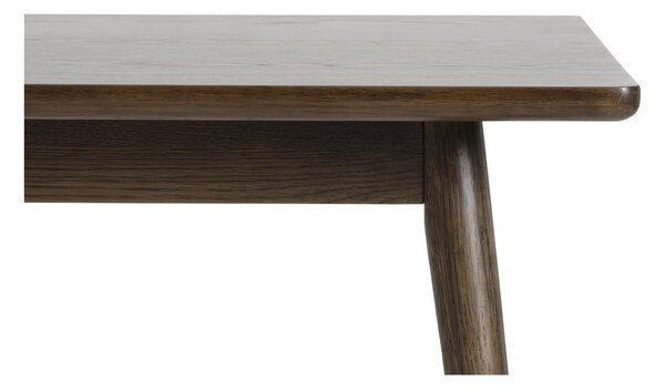 Barna bővíthető étkezőasztal tölgyfa dekoros asztallappal 150x90 cm Barrali – Unique Furniture
