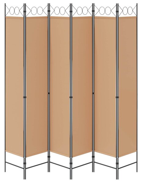 VidaXL 6-paneles szobaelválasztó Bézs 240 x 220 cm Szövet