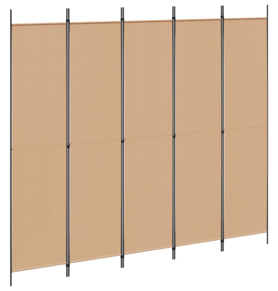 VidaXL 5-paneles szoba elválasztó Bézs 250 x 220 cm Szövet