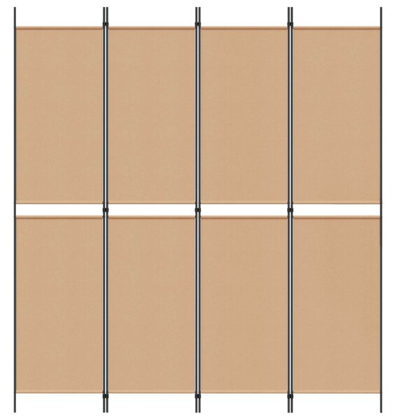 VidaXL 4 paneles szobafal Bézs 200 x 220 cm Szövet