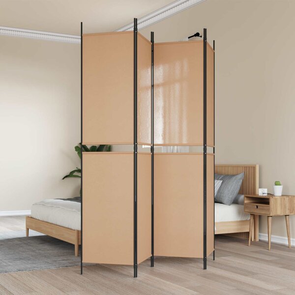 VidaXL 4 paneles szobafal Bézs 200 x 220 cm Szövet