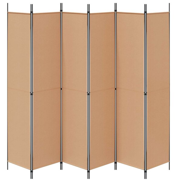 VidaXL 6-paneles szobaelválasztó Bézs 300 x 220 cm Szövet