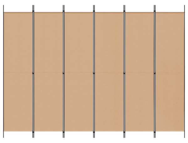 VidaXL 6-paneles szobaelválasztó Bézs 300 x 220 cm Szövet
