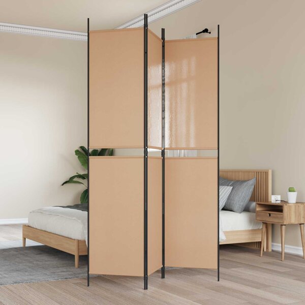 VidaXL 3 paneles szobai elválasztó Bézs 150 x 220 cm Szövet