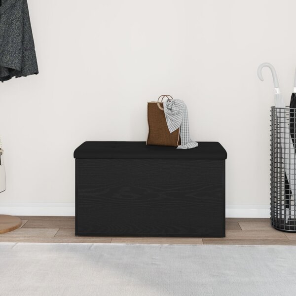 Tárolópad Fekete Tölgy 80x40x45 cm Mérnöki Fa