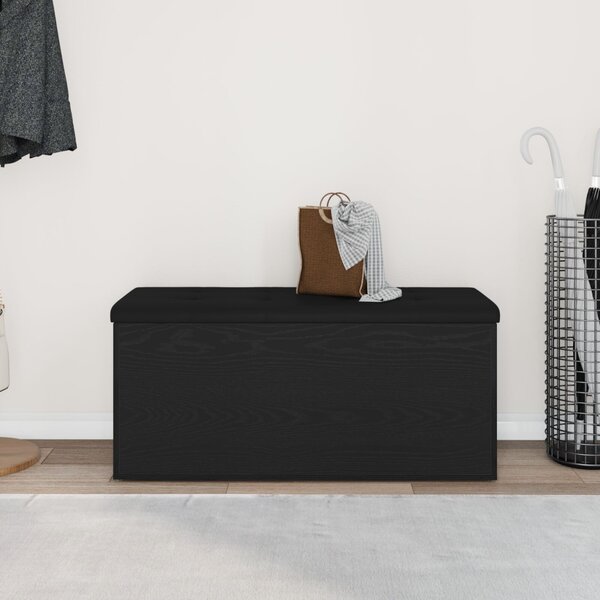 Tárolópad Fekete Tölgy 100x40x45 cm Mérnöki Fa
