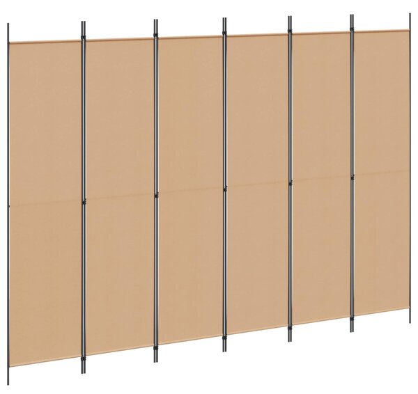 VidaXL 6-paneles szobaelválasztó Bézs 300 x 220 cm Szövet