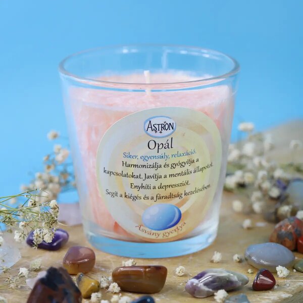 Ásvány gyertya 140g - Opál