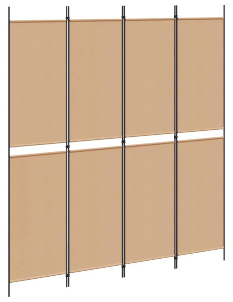 VidaXL 4 paneles szobafal Bézs 200 x 220 cm Szövet