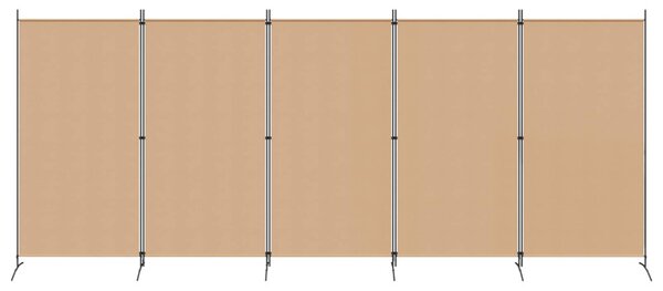 VidaXL 5-paneles szoba elválasztó Bézs 433 x 180 cm Szövet