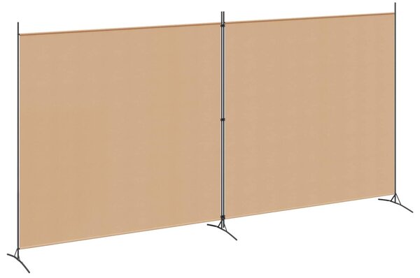 VidaXL 2-paneles szoba elválasztó Bézs 348 x 180 cm Szövet