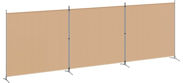 VidaXL 4-paneles szoba elválasztó Bézs 525 x 180 cm Szövet