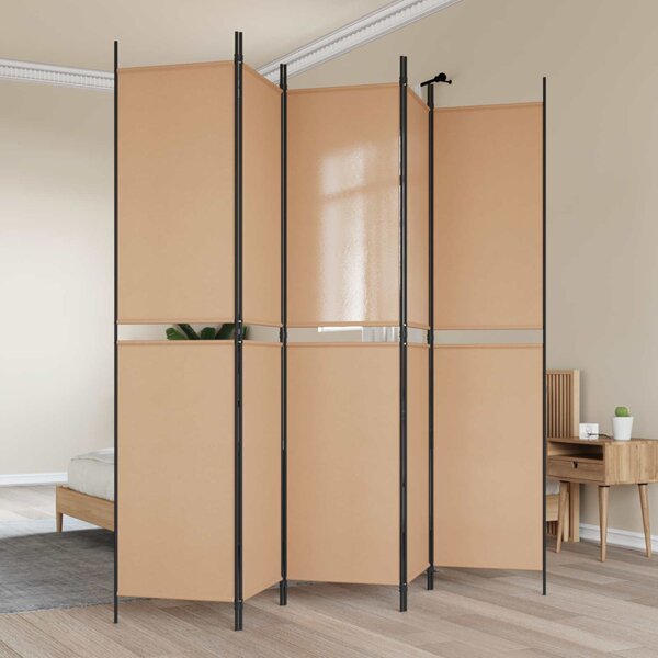 VidaXL 5-panelos szoba leválasztó Bézs 250 x 220 cm Szövet