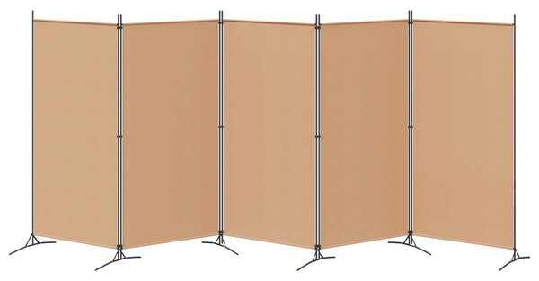 VidaXL 5-paneles szoba elválasztó Bézs 433 x 180 cm Szövet