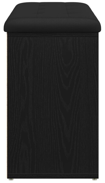 Tárolópad Fekete Tölgy 80x30x48 cm Műgyanta