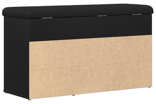 Tárolópad Fekete Tölgy 80x30x45 cm Mérnöki Fa