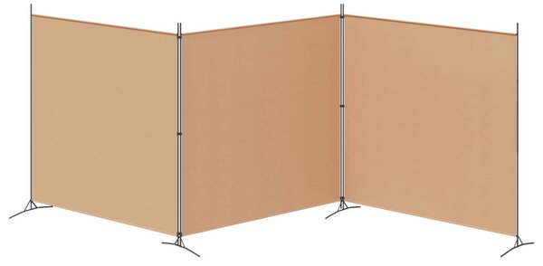 VidaXL 4-paneles szoba elválasztó Bézs 525 x 180 cm Szövet