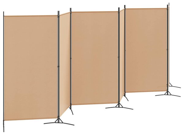 6-paneles szobaelválasztó Bézs 520 x 180 cm Szövet