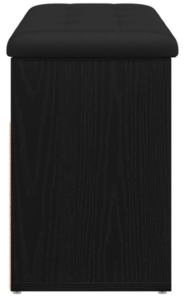 Tárolópad Fekete Tölgy 80x30x45 cm Mérnöki Fa